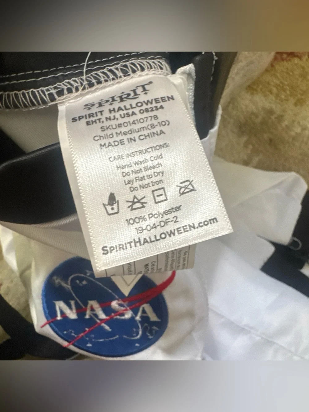 Spirit Nasa Astronaut Medium (8-10) Full  Body White Costume Cosplay Halloween